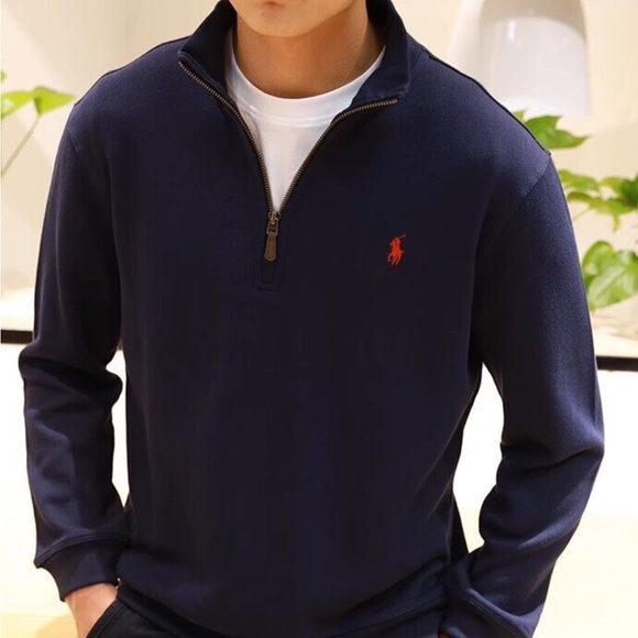 Polo Ralph Lauren Other - POLO RALPH LAUREN MENS NAVY QUARTER ZIP SIZE LARGE
